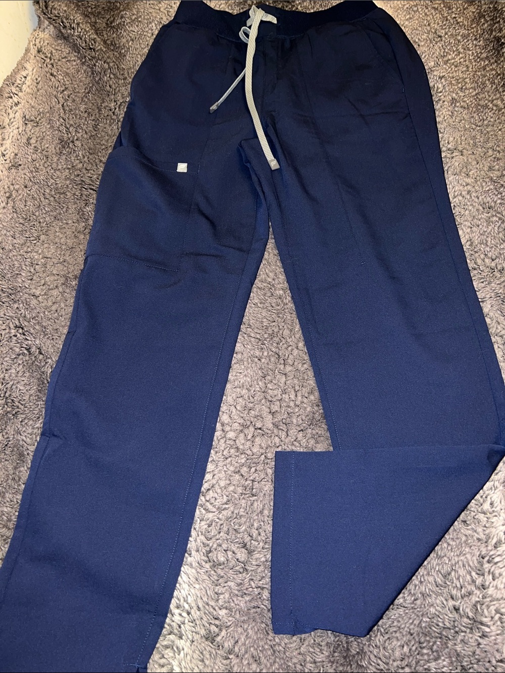 Fabletics Navy Blue Straight-Leg Drawstring Pants